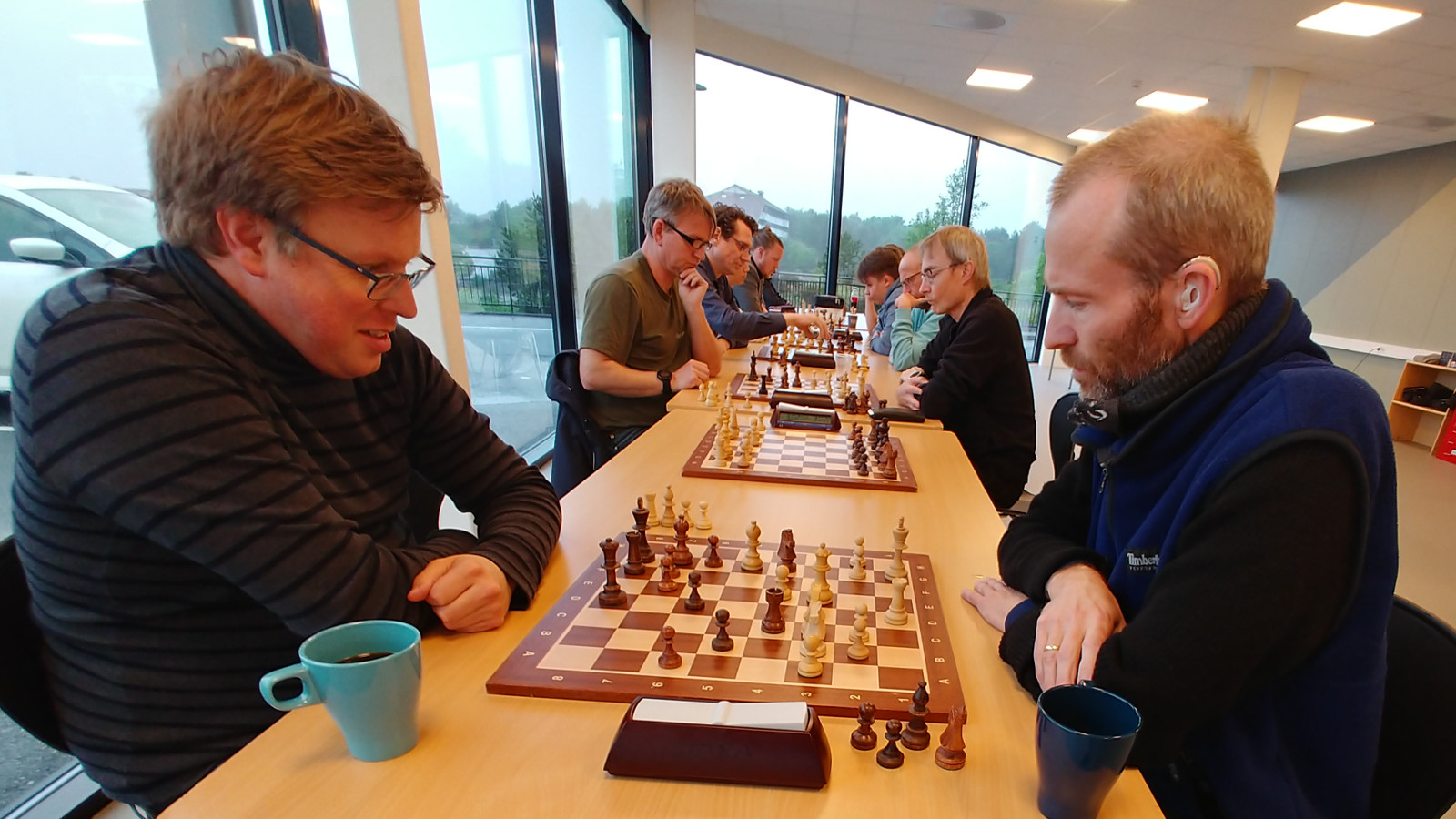 Gårsdagens klubbturnering i lynsjakk samlet 15 deltakere. Foto: Tom Eriksen